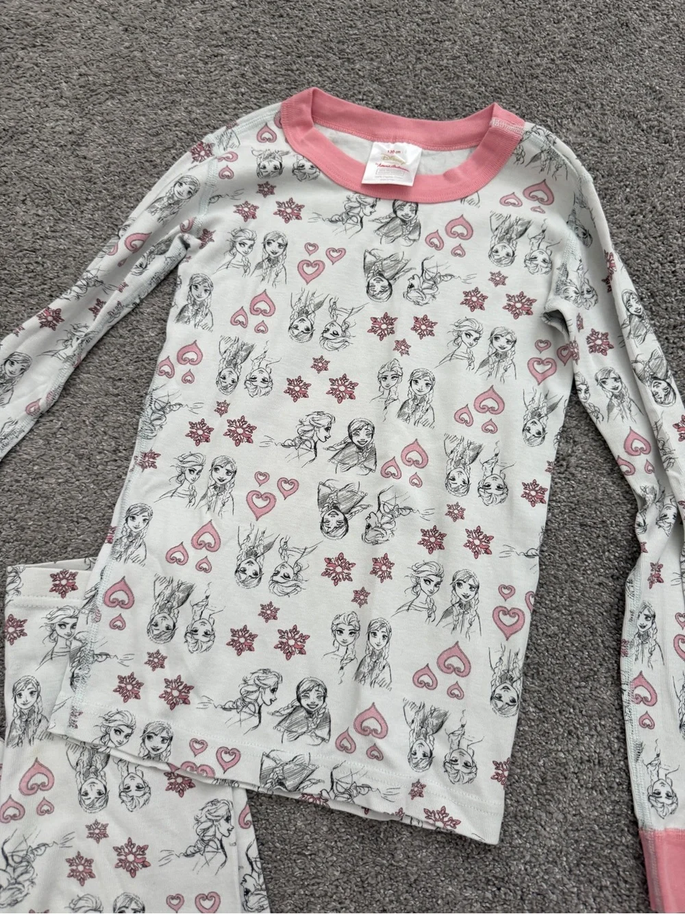 Hanna Andersson Disney Frozen Organic Cotton Long Pajamas Size 8